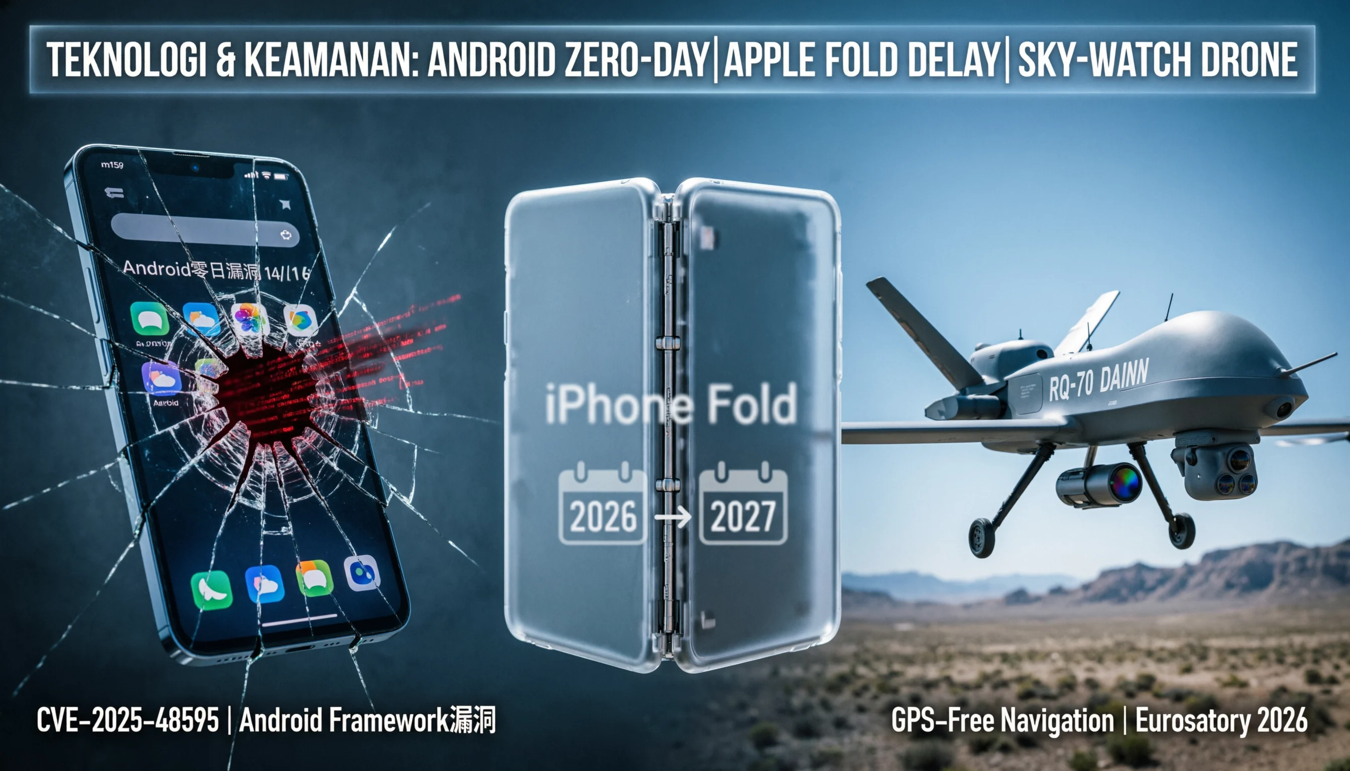 Siber Android Terancam, Rencana iPhone Lipat &amp;amp; Drone Canggih