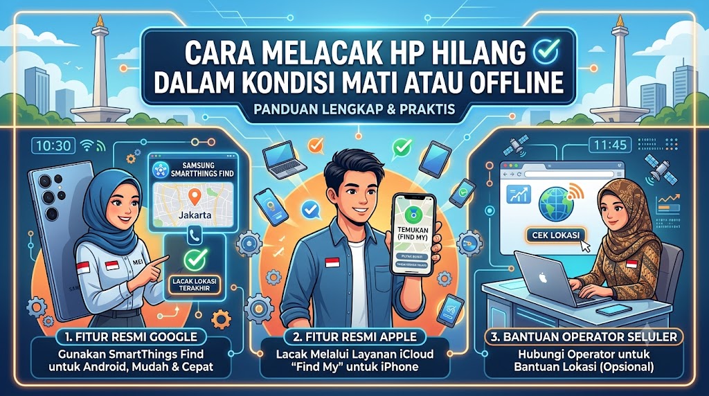Cara Melacak HP Hilang dalam Kondisi Mati atau Offline