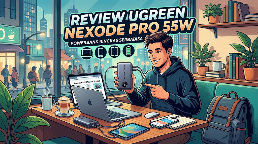 Review UGREEN Nexode Pro 55W, Powerbank Ringkas Serbabisa